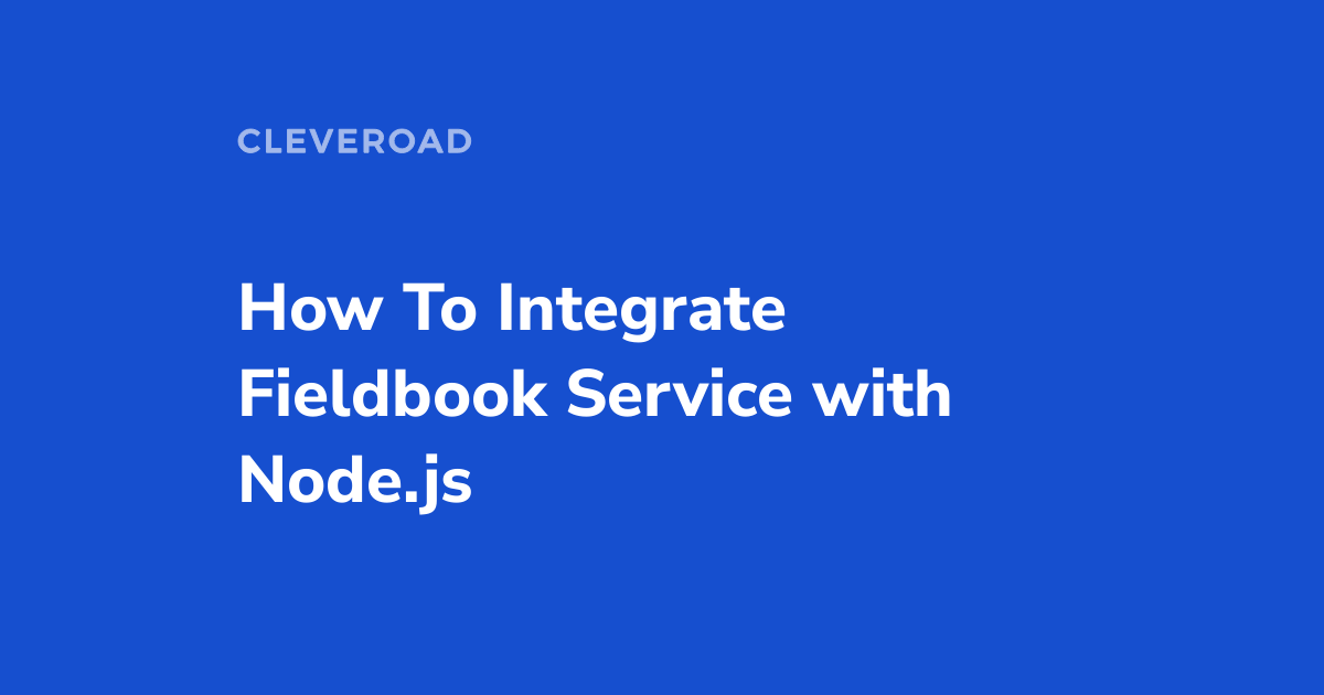Integration of Fieldbook Service with Node.js