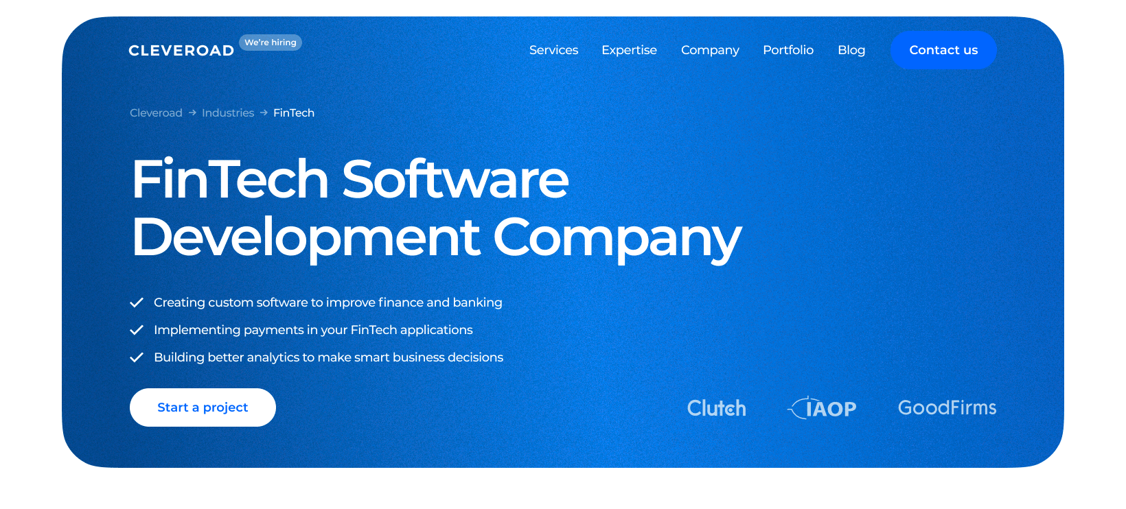 FinTech software development company | Cleveroad