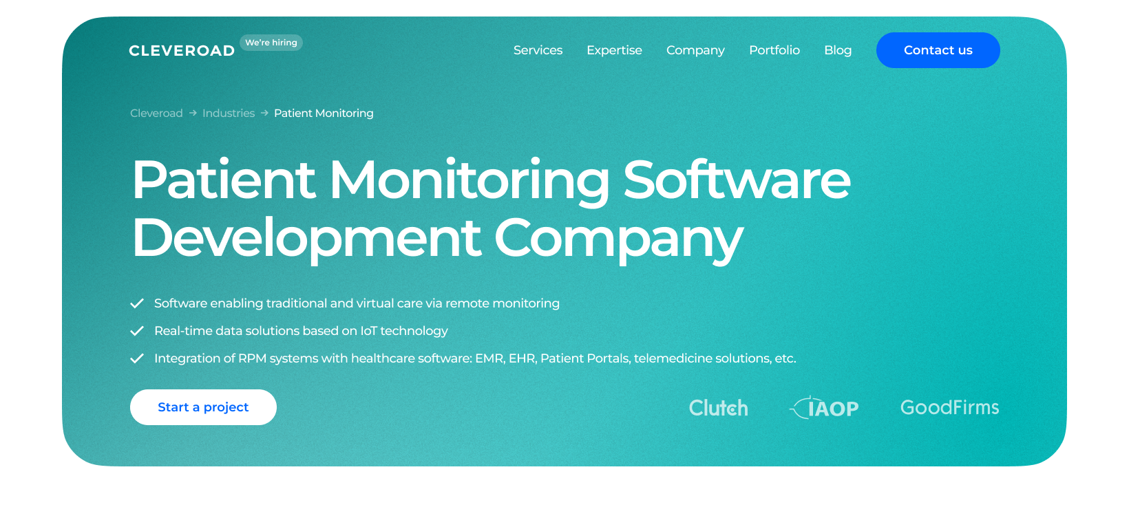 Remote Patient Monitoring Software Development Company