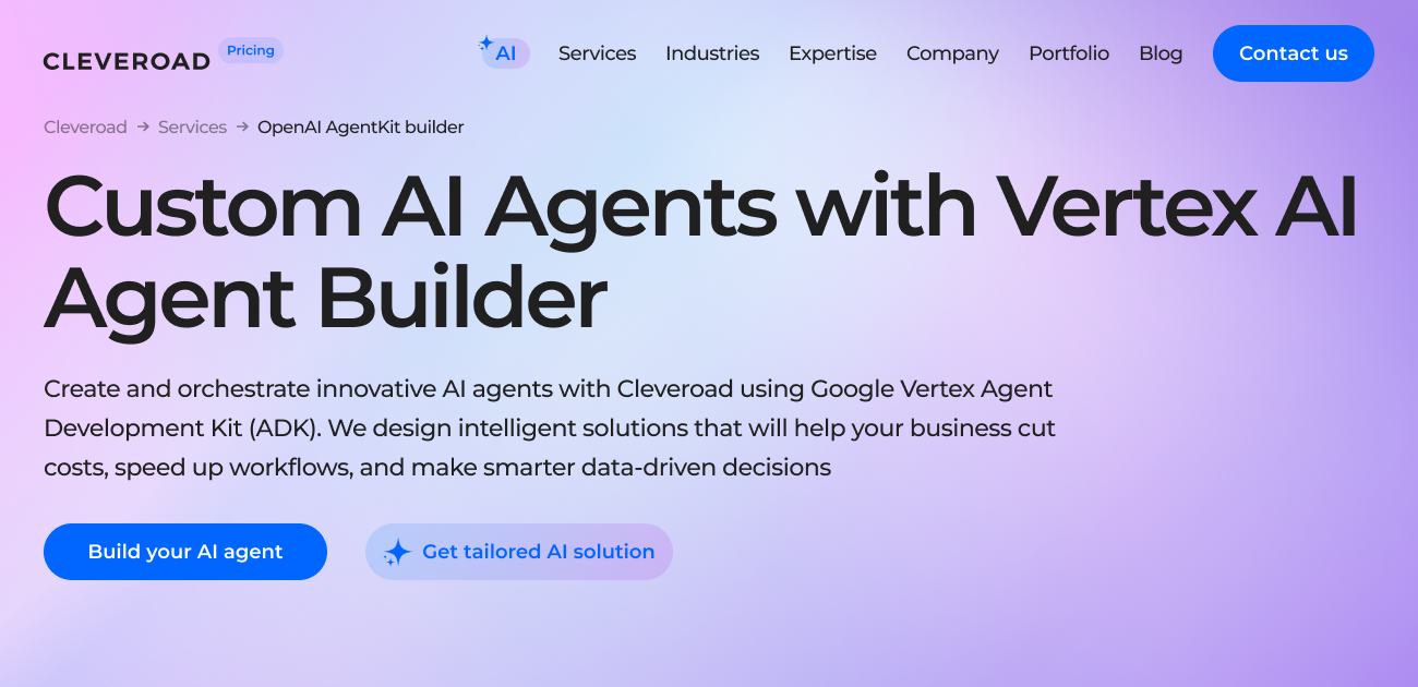 AI Agent Development Service with Vertex AI Agent Builder