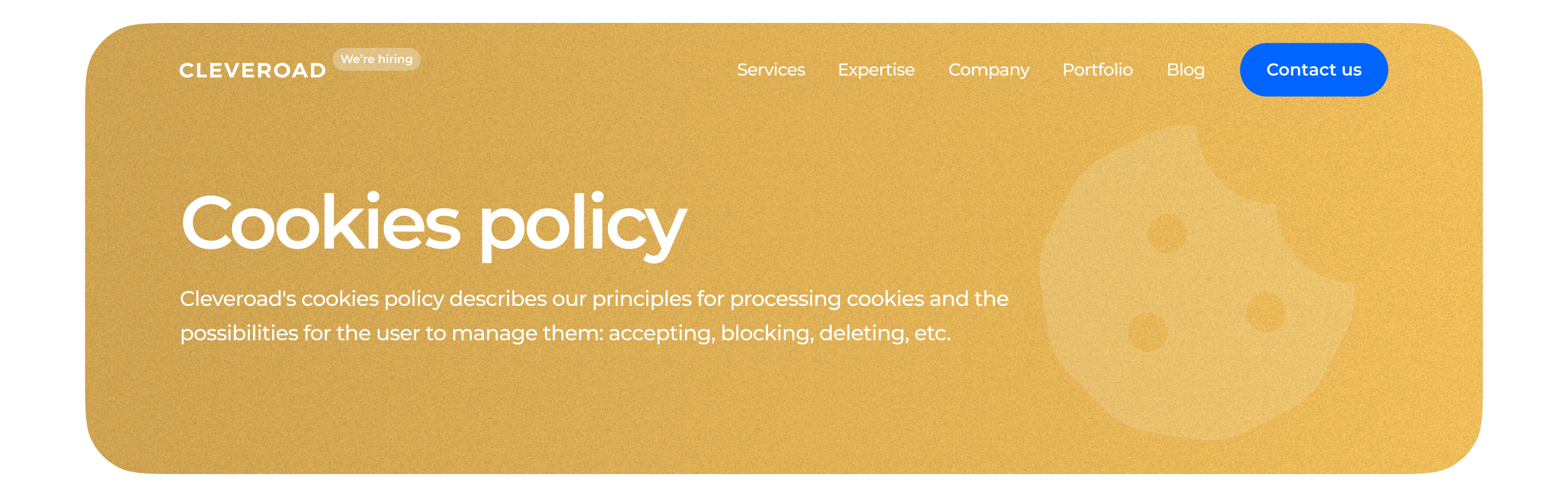Cleveroad’s cookies policy — data we use and other details