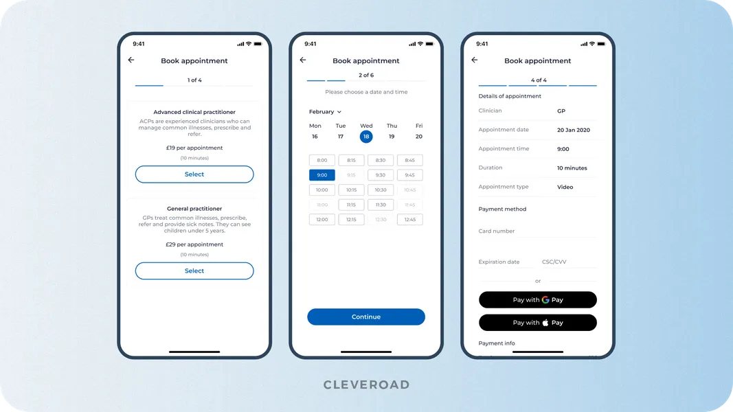 Appointment scheduling feature