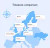 Comparison of Western European to Ukraine Timezones