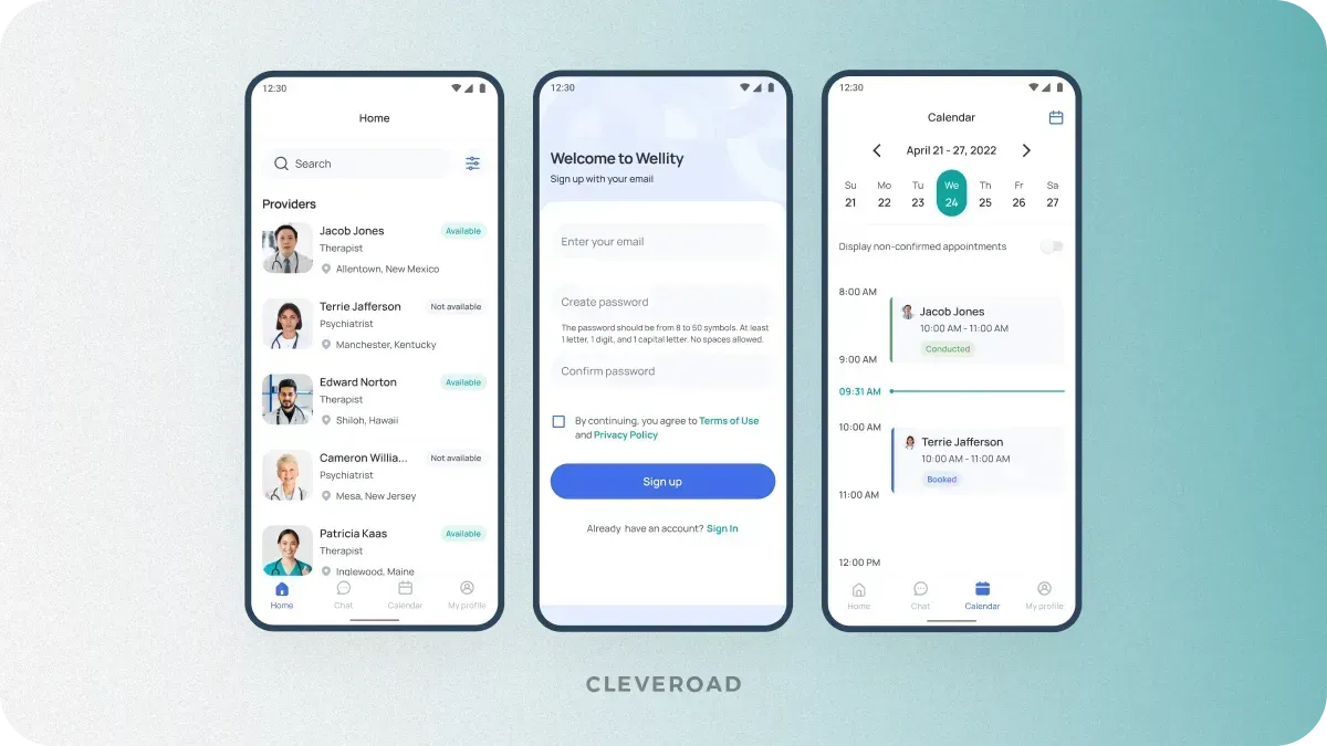 Authorization feature designed by Cleveroad