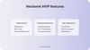 Neobank MVP features