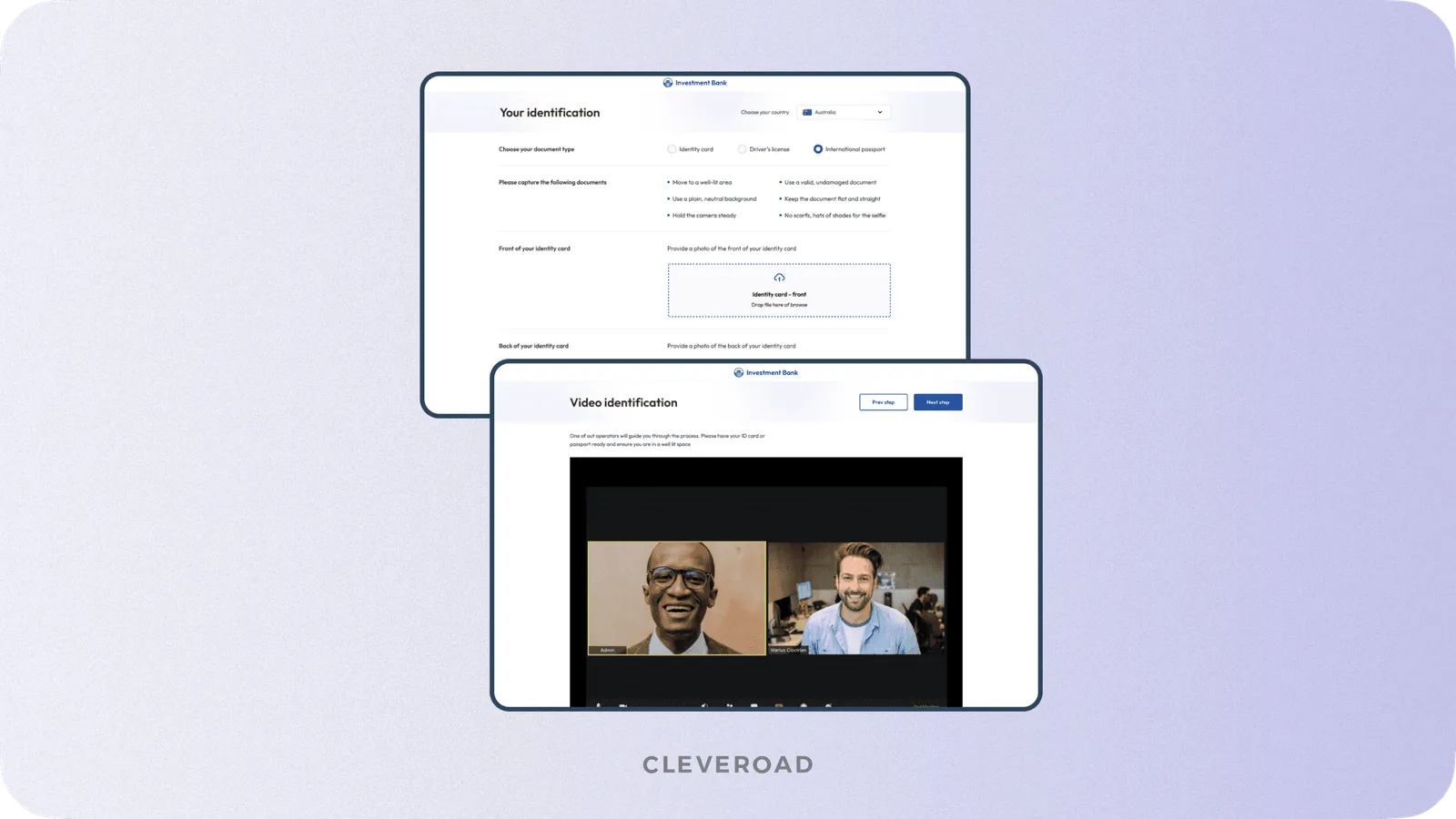 Know-Your-Customer screen