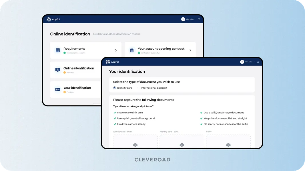 Security feature on the example of KYC module