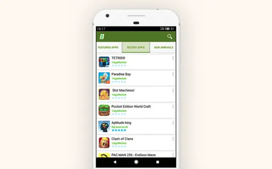 Alternative Google Play store: 1AppMarket