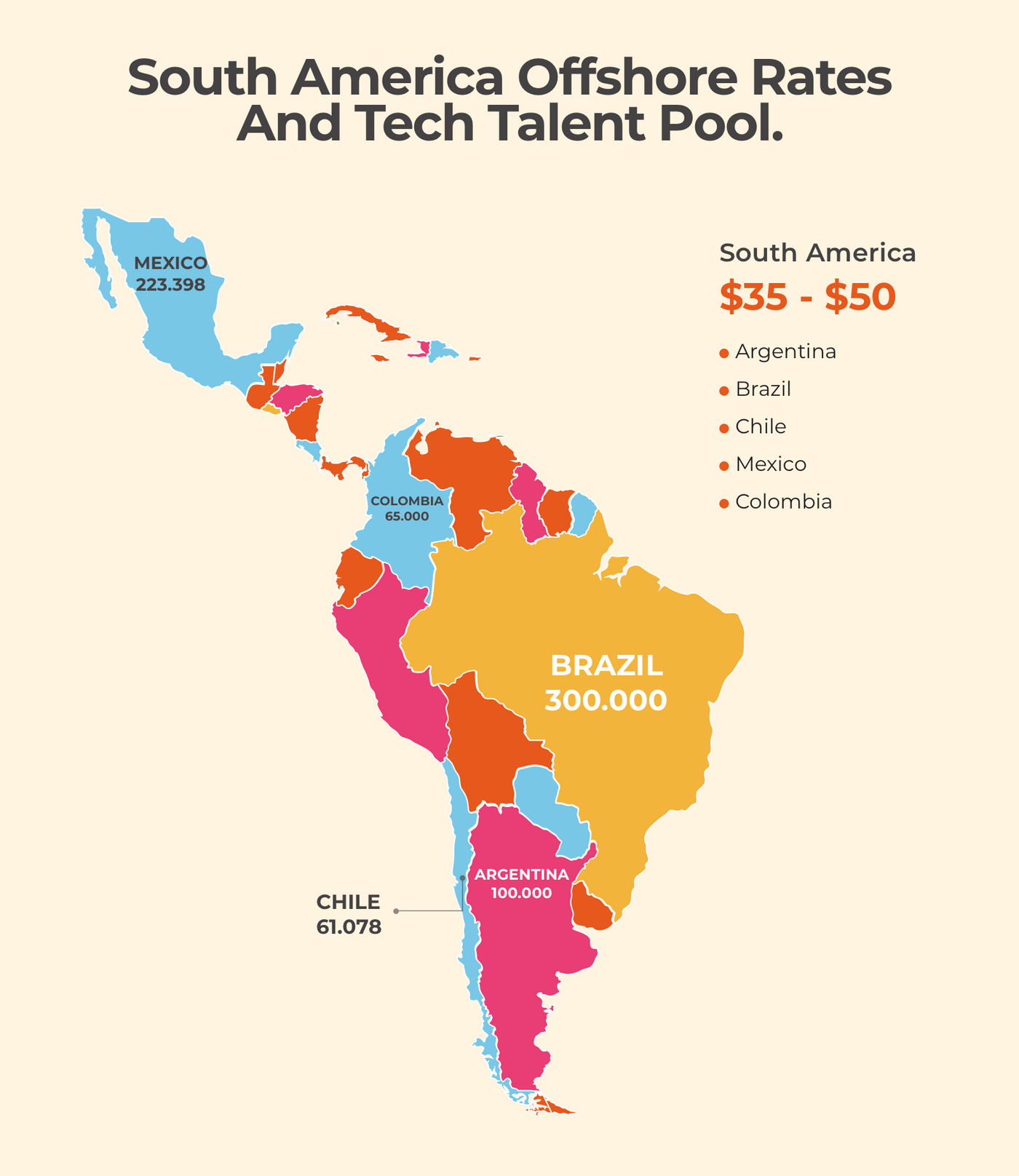 South America tech hubs.