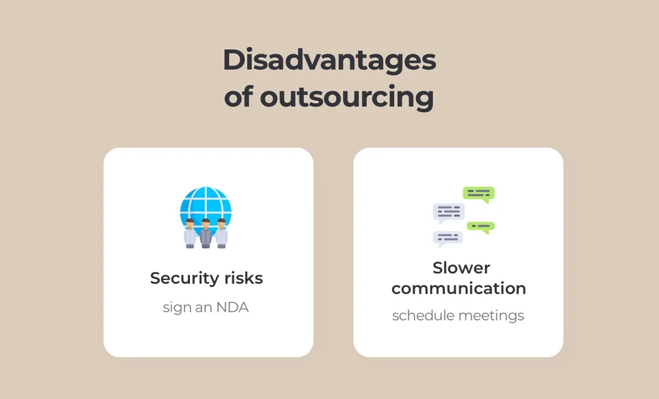 Disadvantages of outsourcing