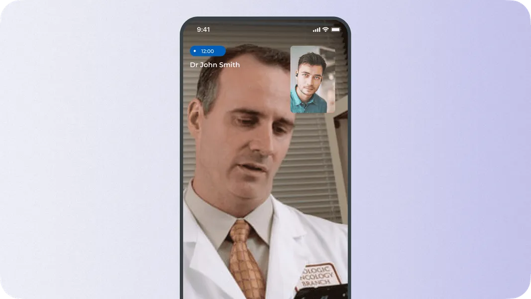 In-app video call