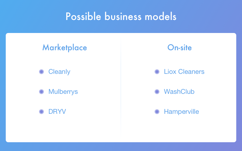 Business models for laundry app development