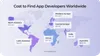 Cost to find app developers worldwide