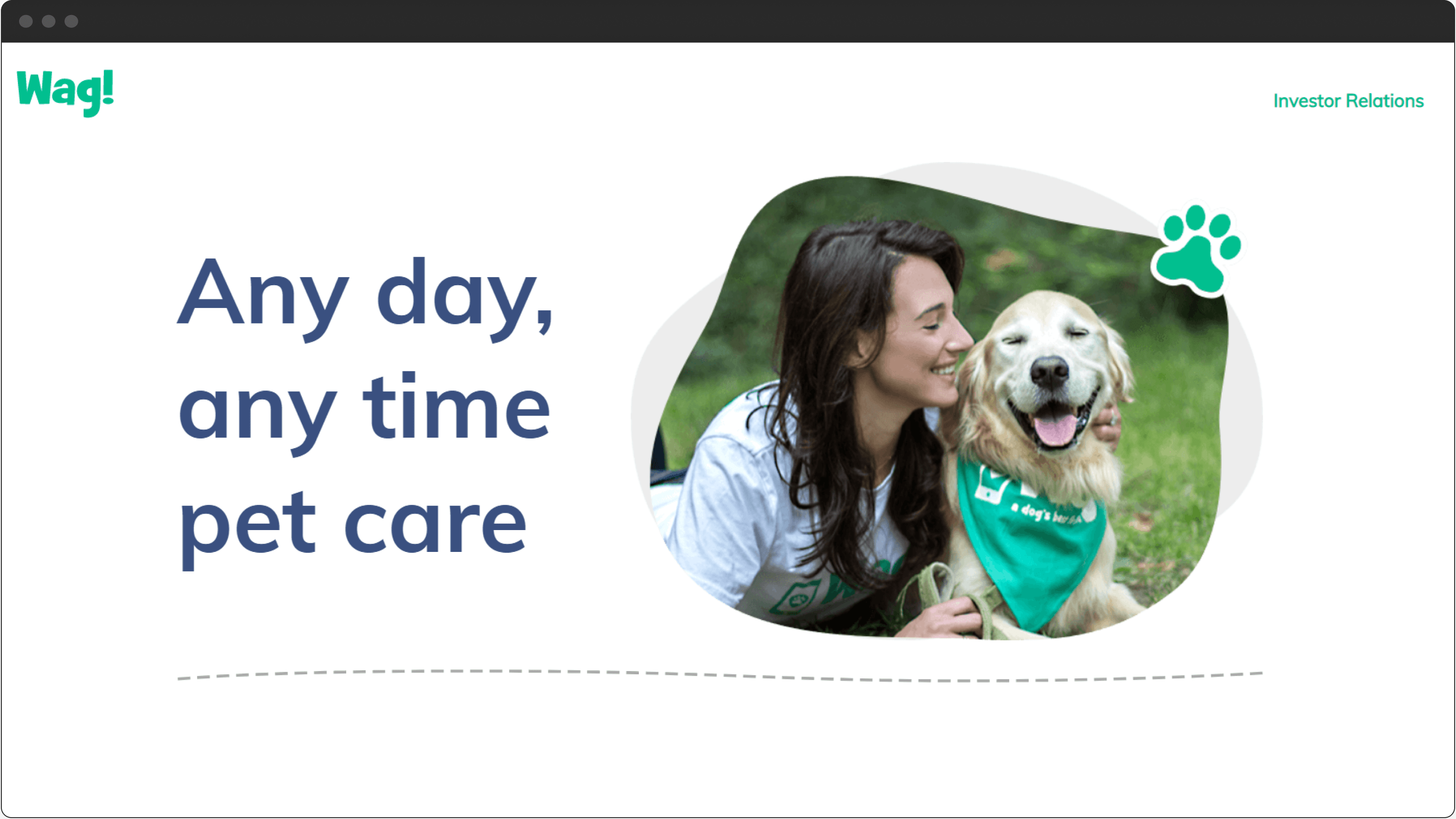 Wag dog walking platform for busy people