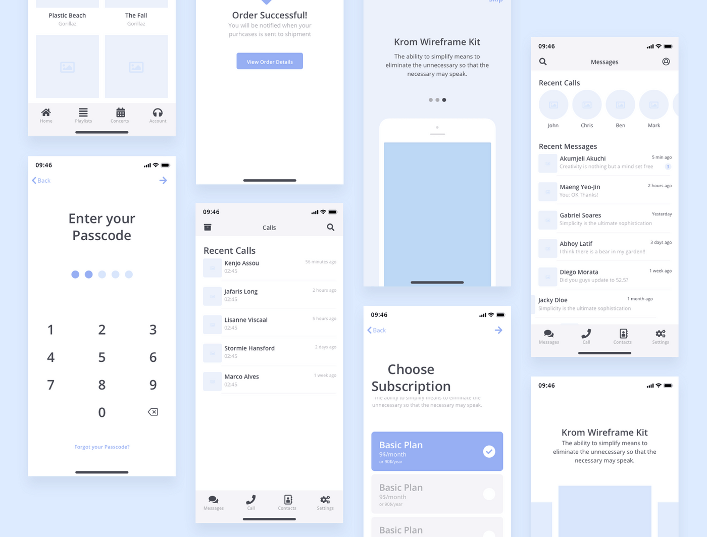 Wireframes example