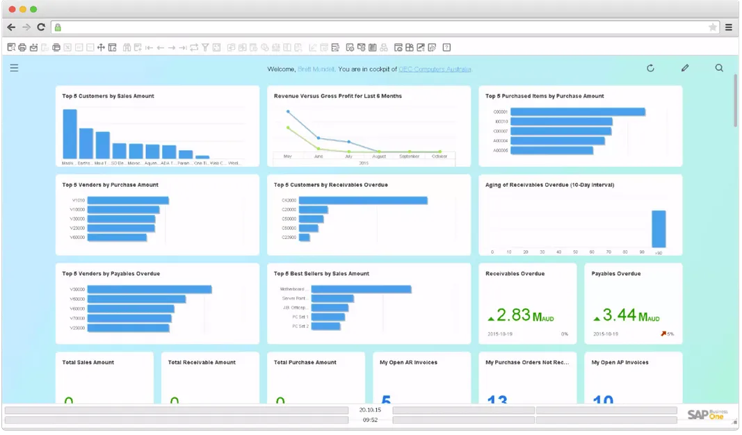 How SAP finance module looks like
