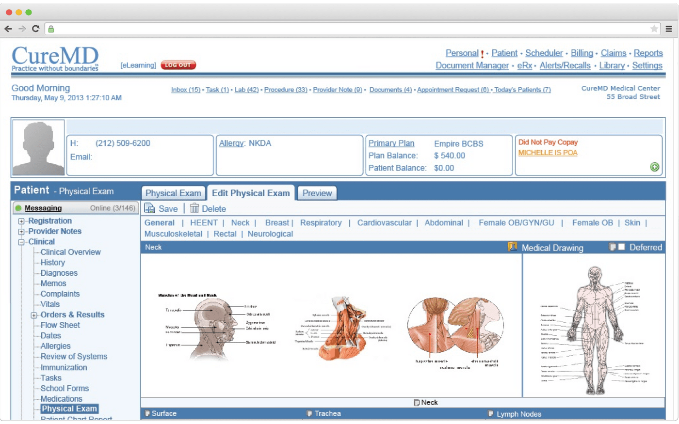 Task management in EHR software