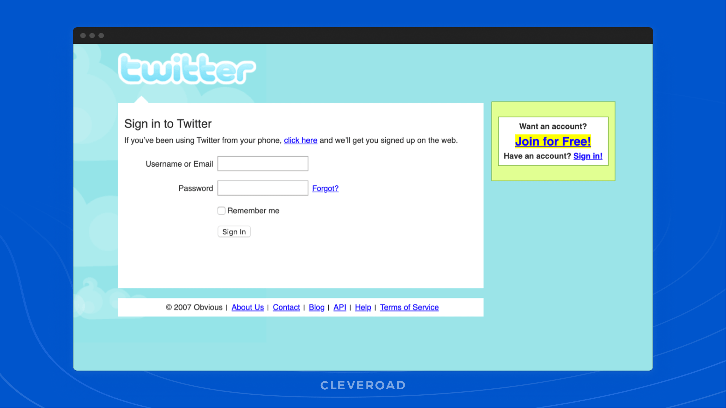 twitter first landing