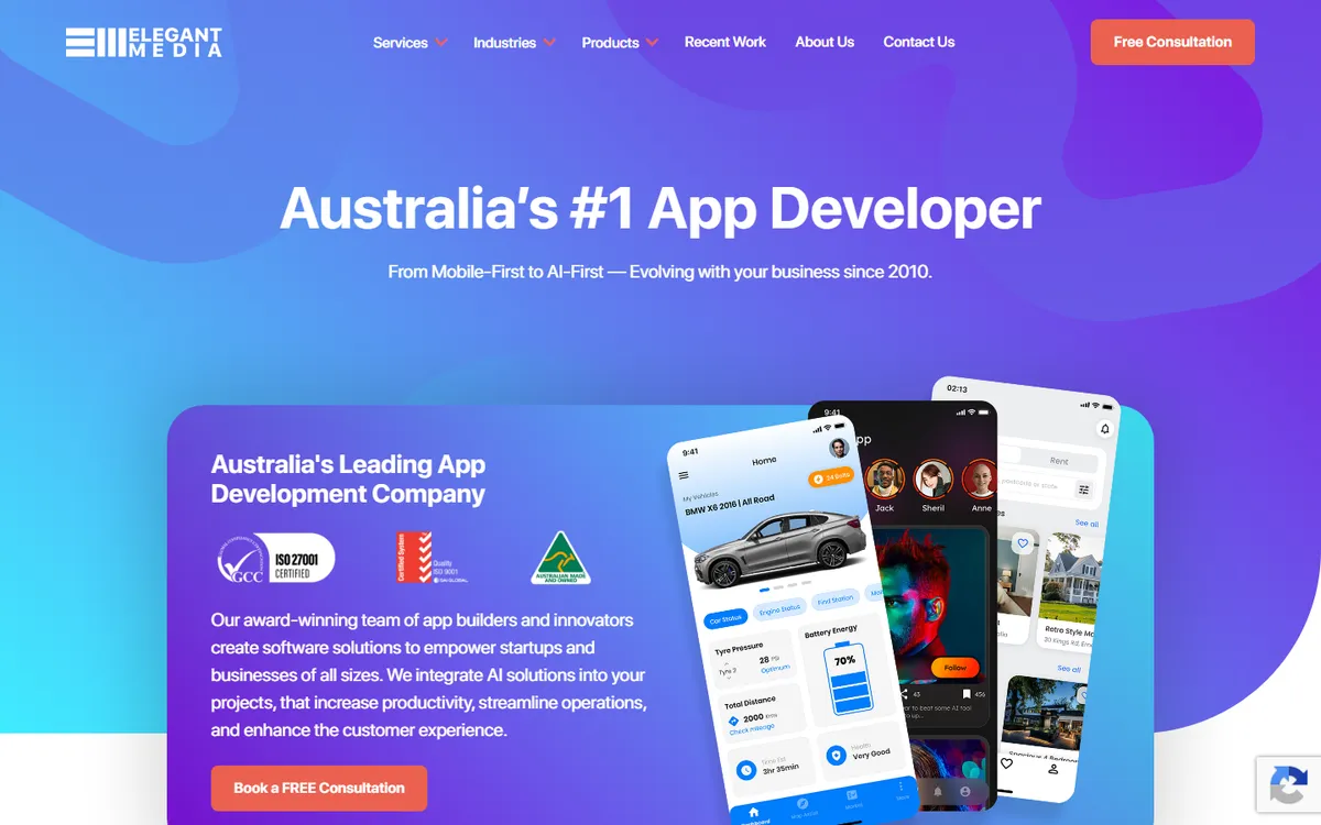 Elegant Media mobile app development company in Australia
