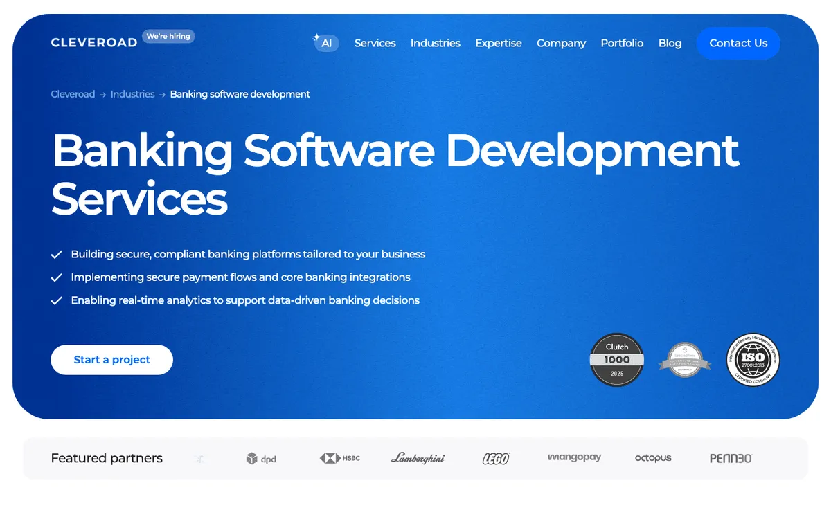 Cleveroad banking app development company