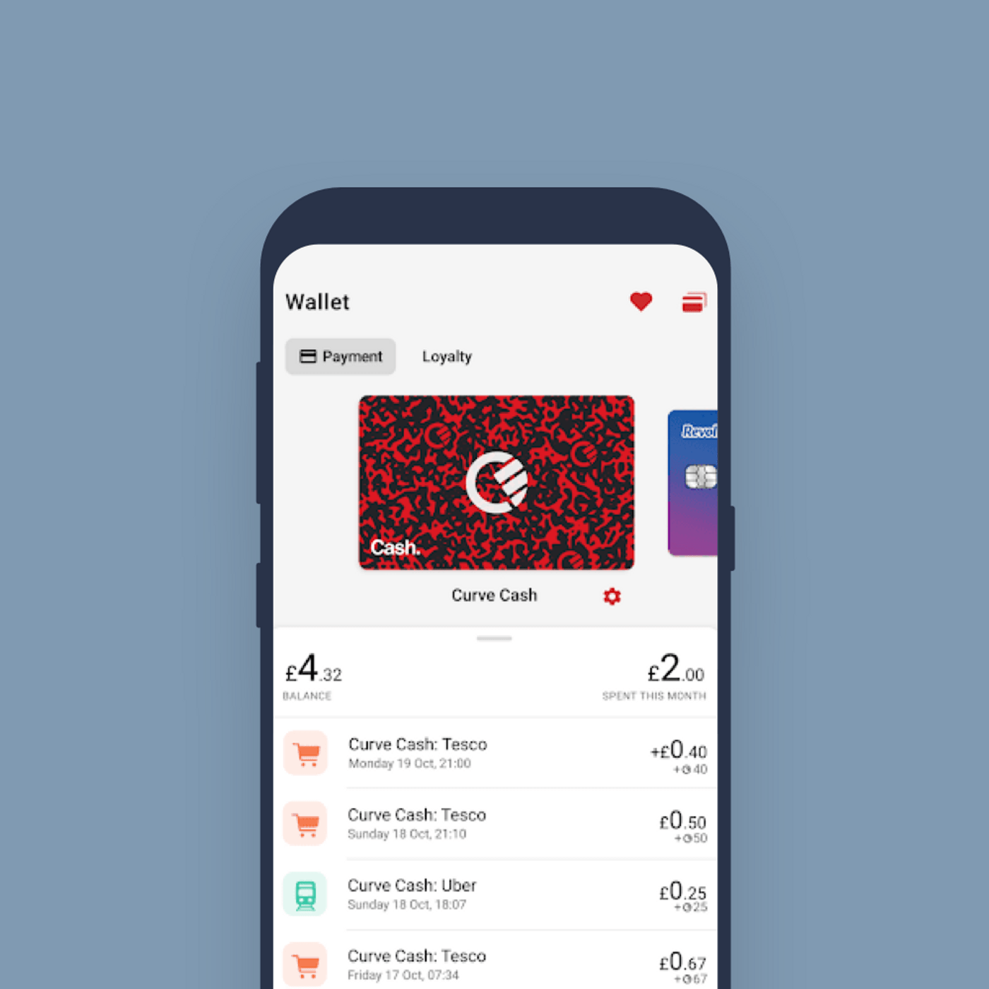 Curve cashback system.