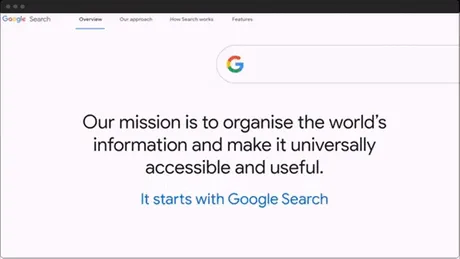 Scrollytelling instance: Google