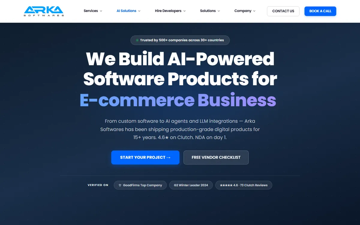Arka Softwares fintech MVP development agency
