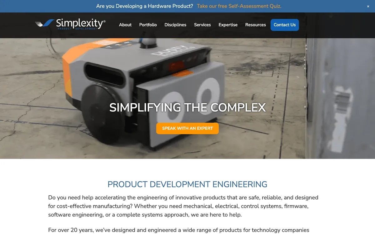 Simplexity Product Development MedTech device engineering company