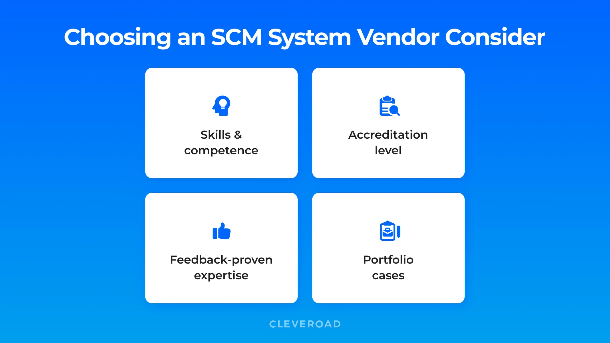 What to consider choosing an SCM vendor