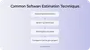 The techniques for estimation software engineering activities