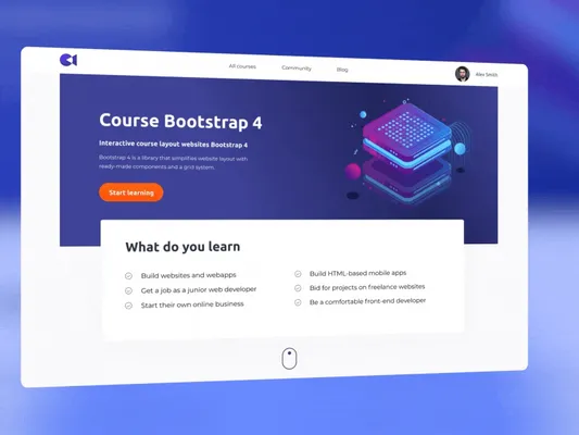 Course page design by Cleveroad