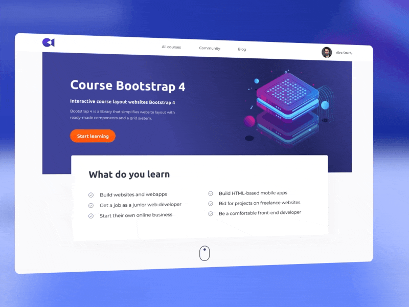 Course page design by Cleveroad
