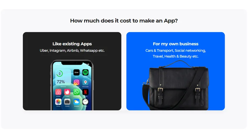 Mobile app development cost calculator