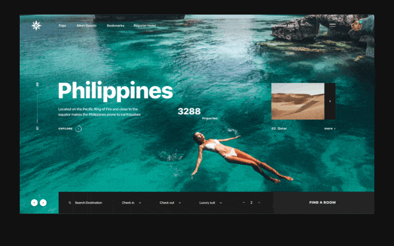 Booking service design concept by Cleveroad