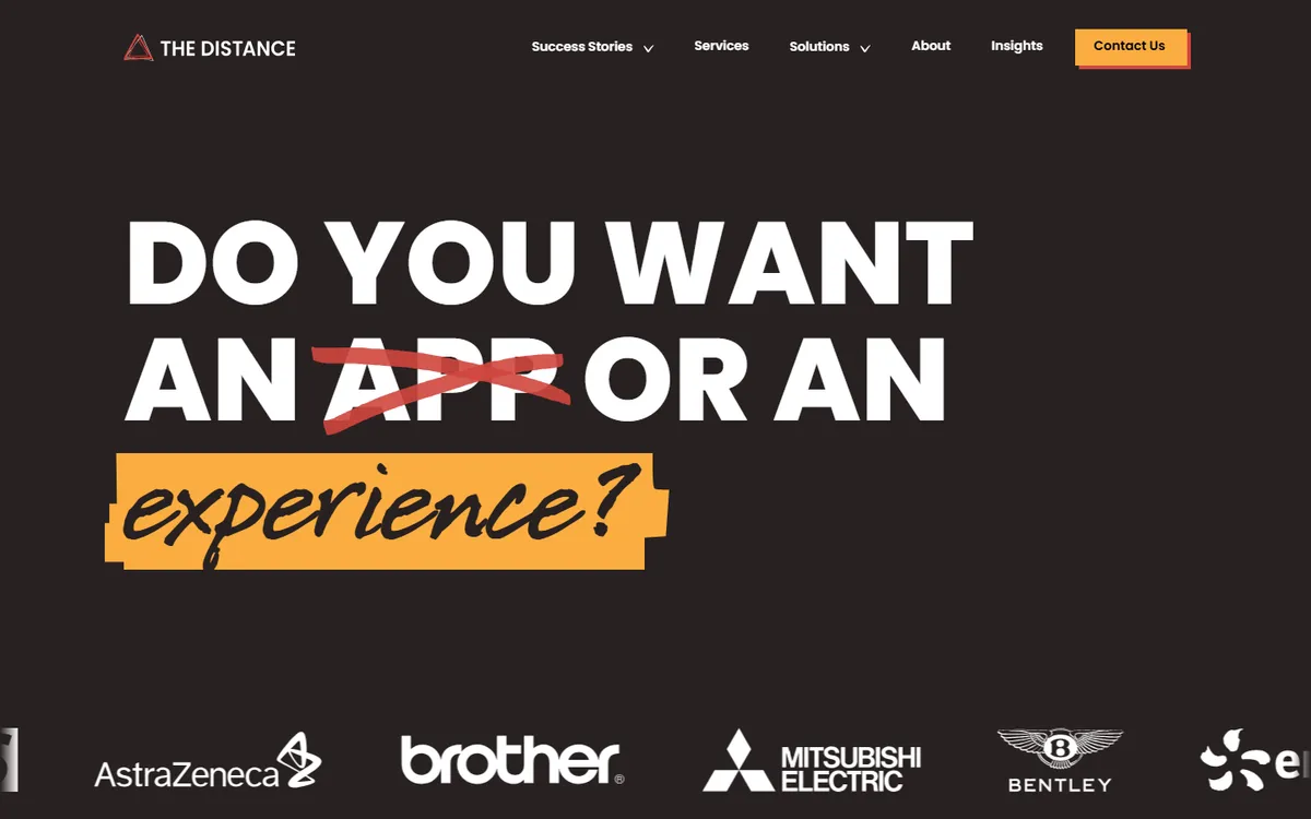 The Distance mobile app development company in the UK