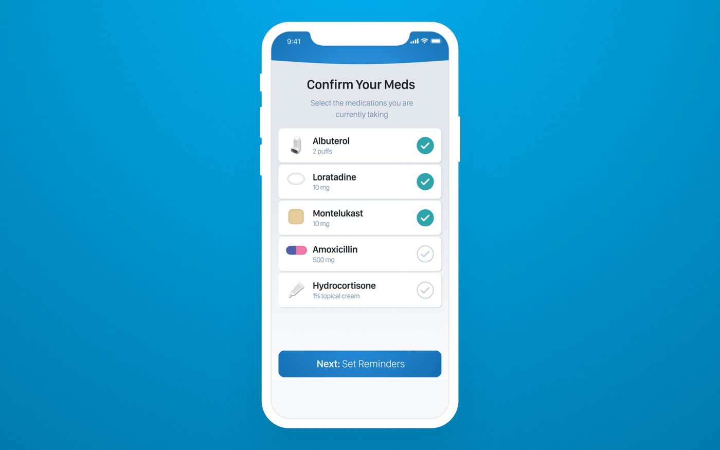 List of prescribed medicines