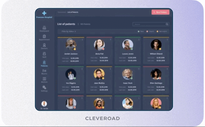 CRM system dedign concept by Cleveroad