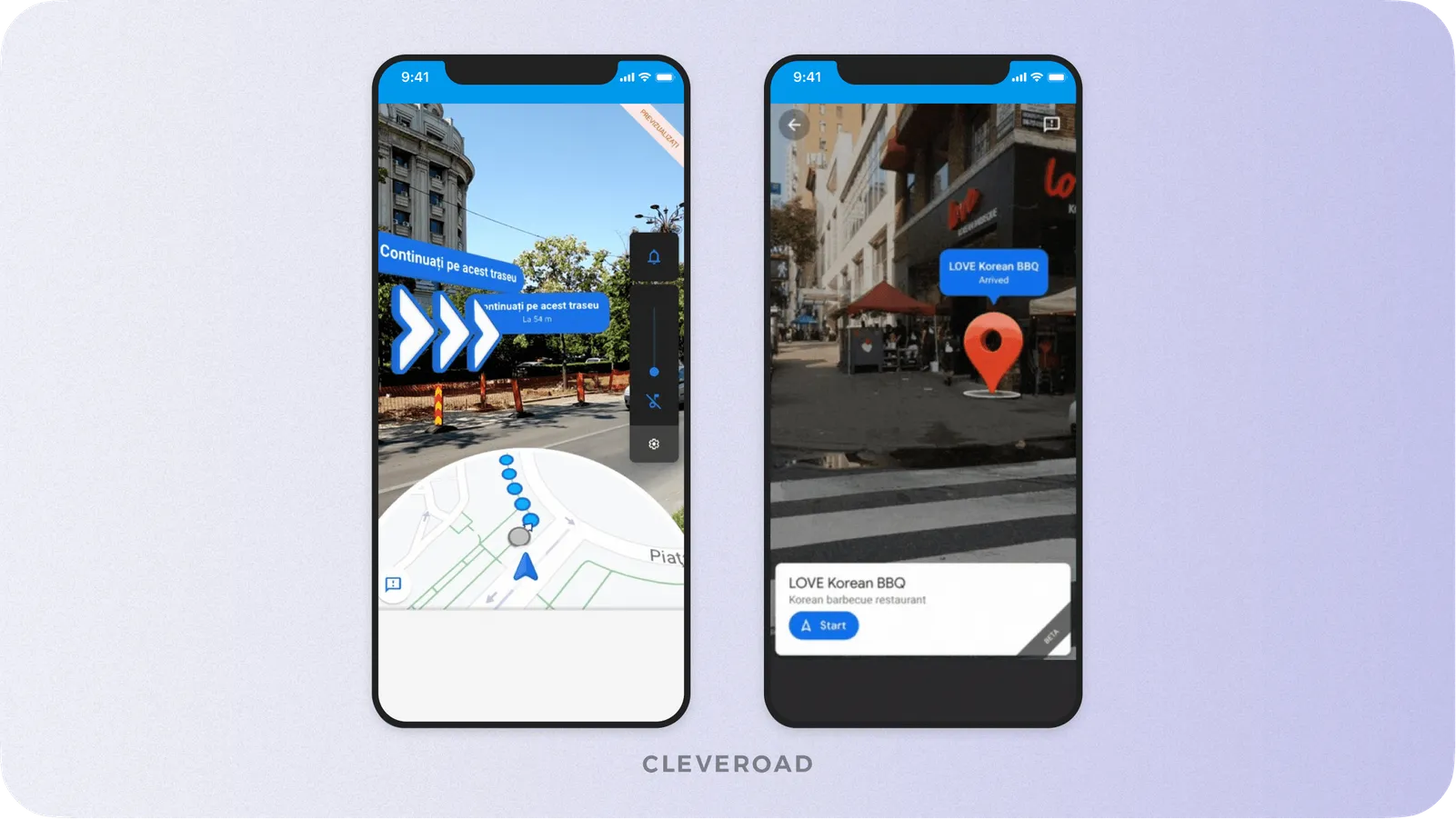 Google Maps Live View - location-based AR app