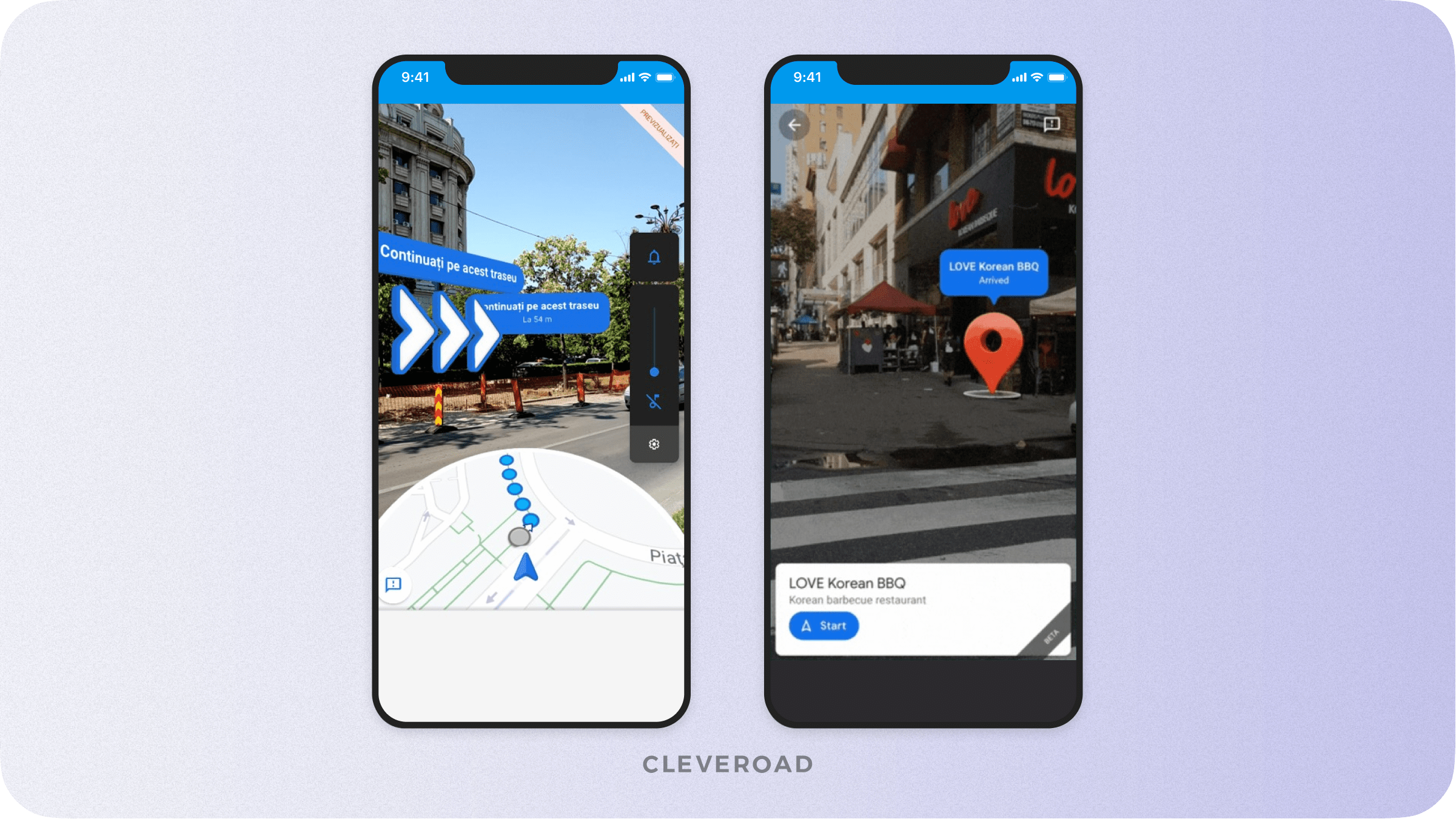 Google Maps Live View - location-based AR app