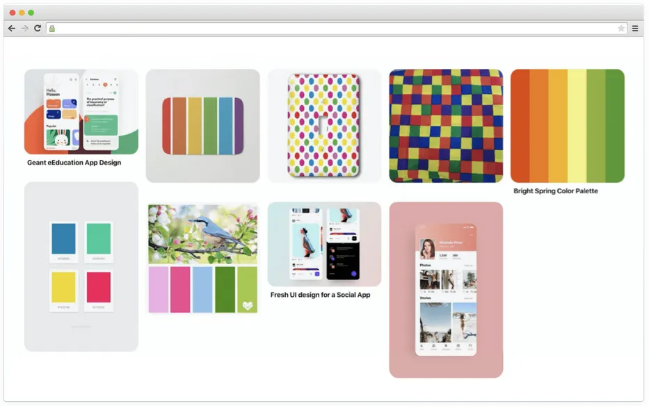 Mood board on Pinterest