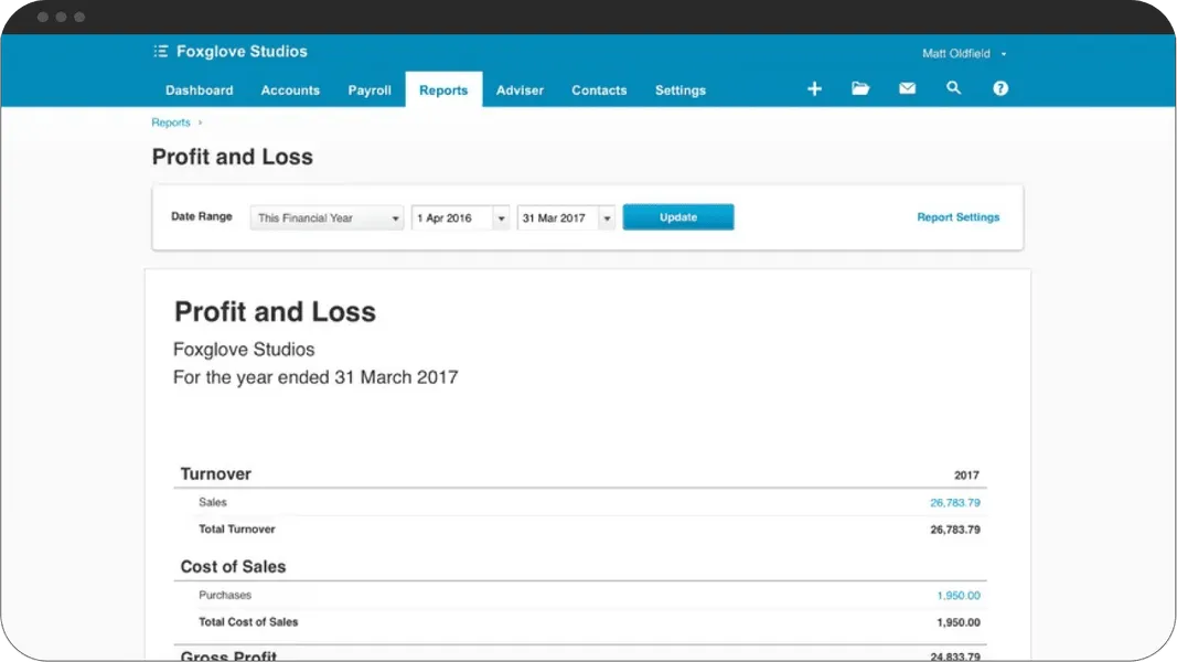 Accounting billing software