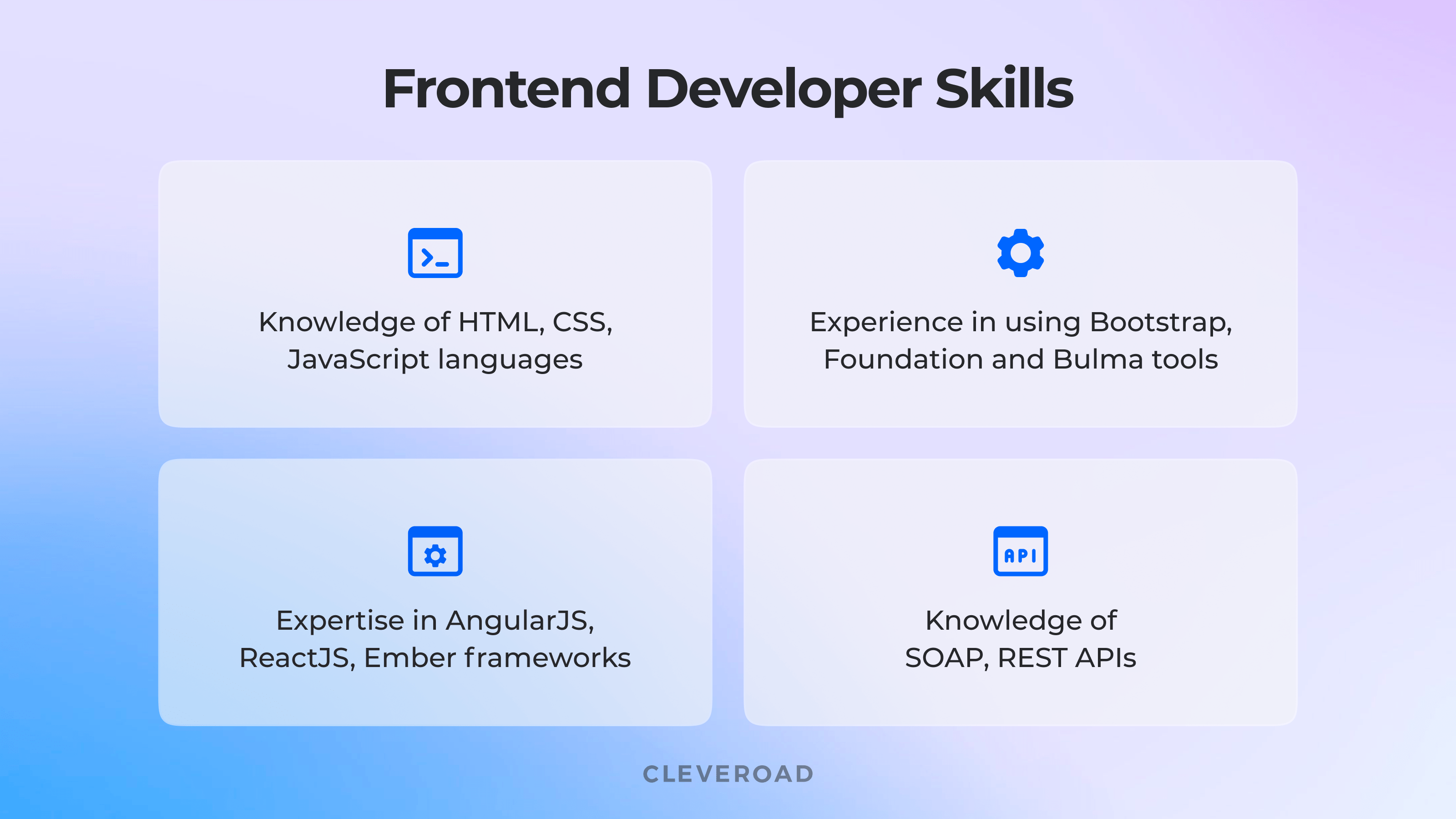 Front-end developer skills