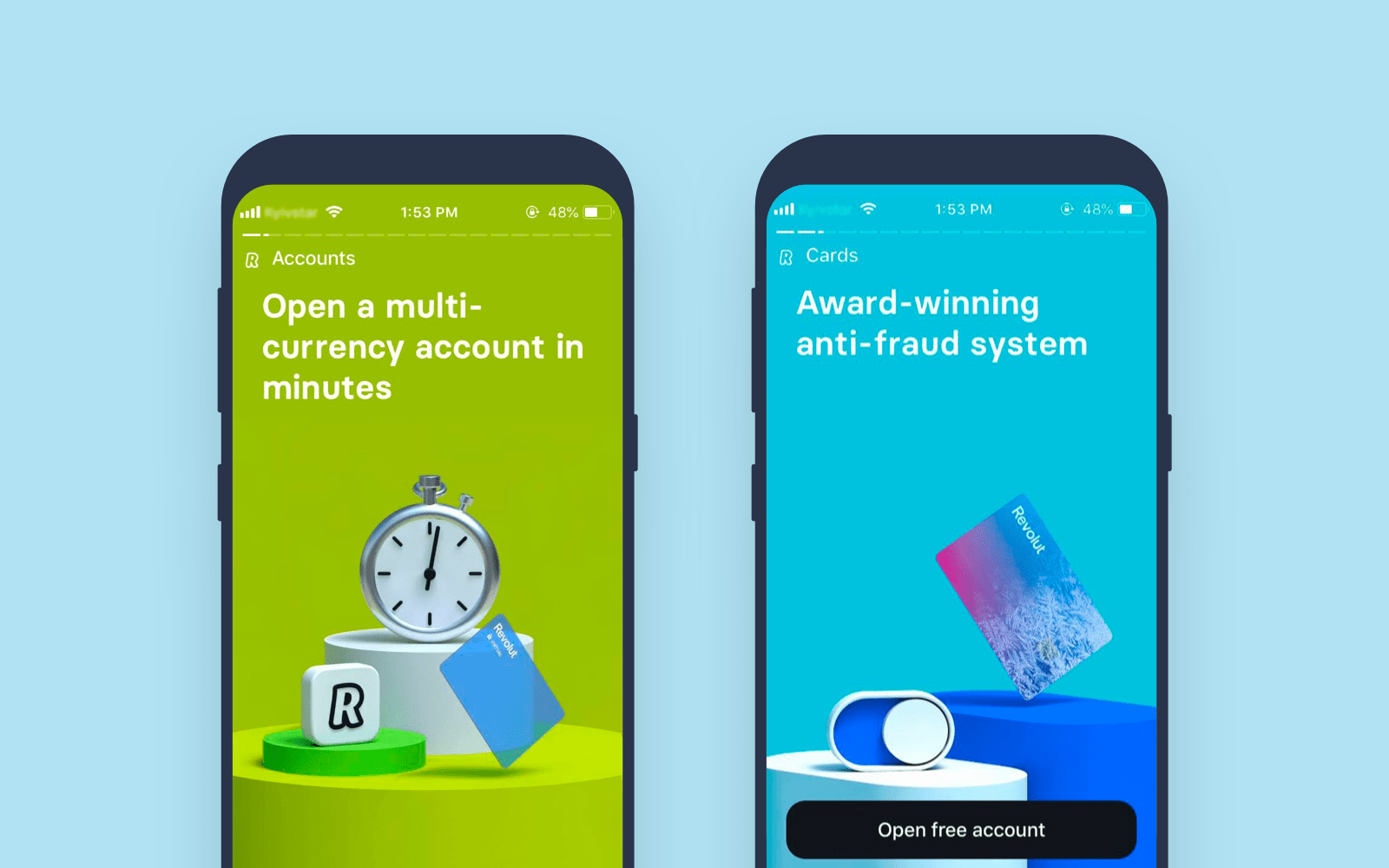 How a banking app tutorial looks like in Revolut