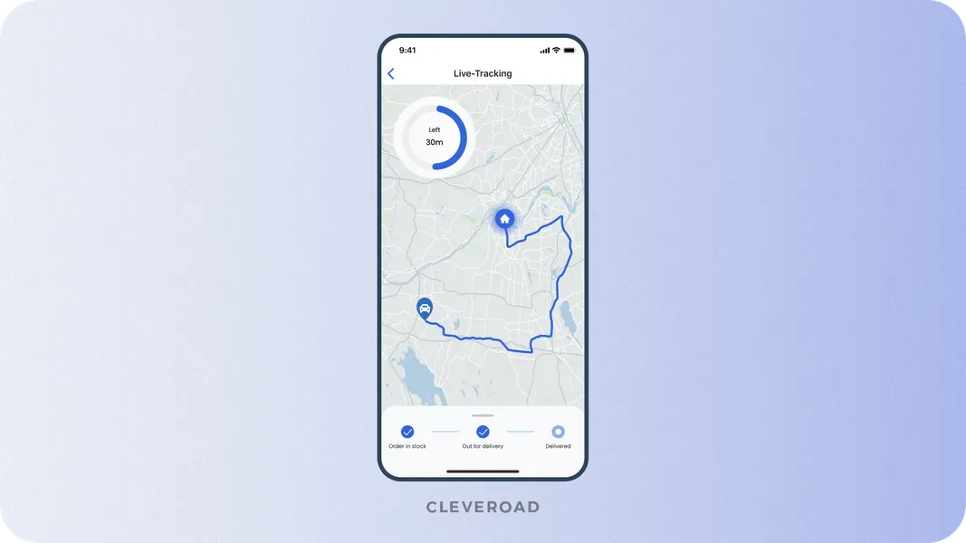 Real-time GPS tracking feature example