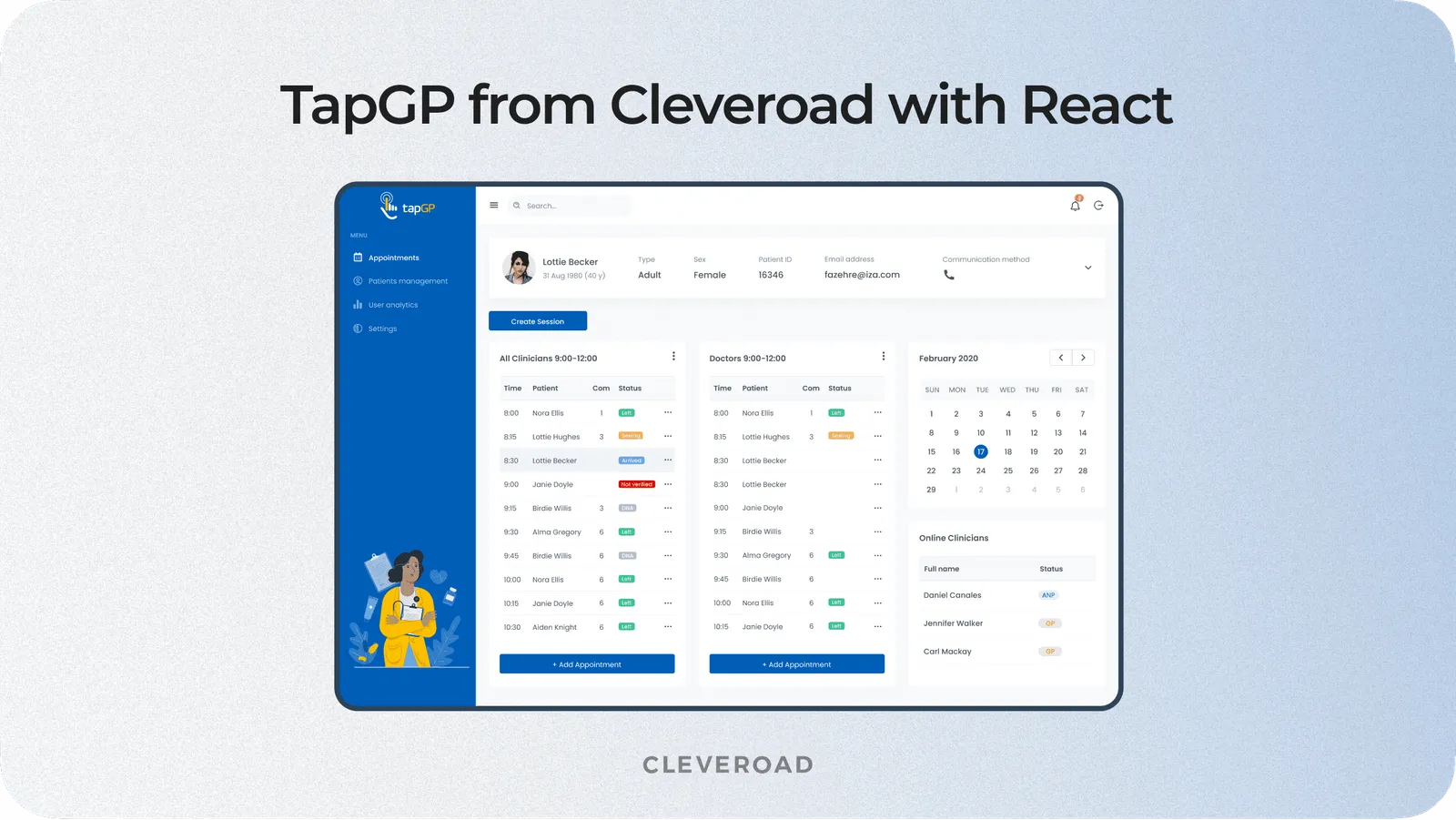 TapGP built with React by Cleveroad