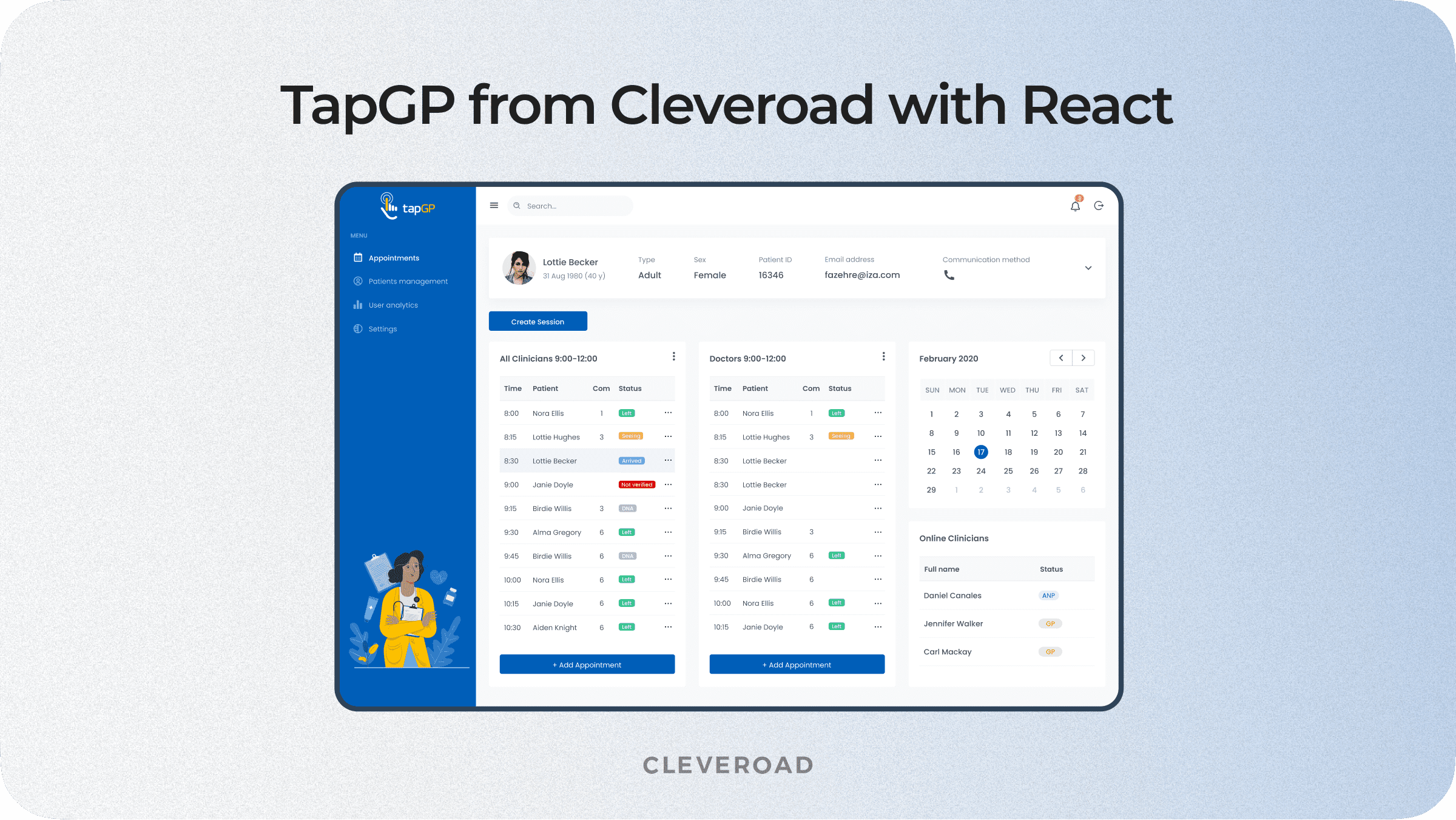 TapGP built with React by Cleveroad