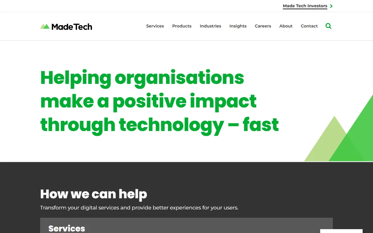 Made Tech UK public sector web engineering