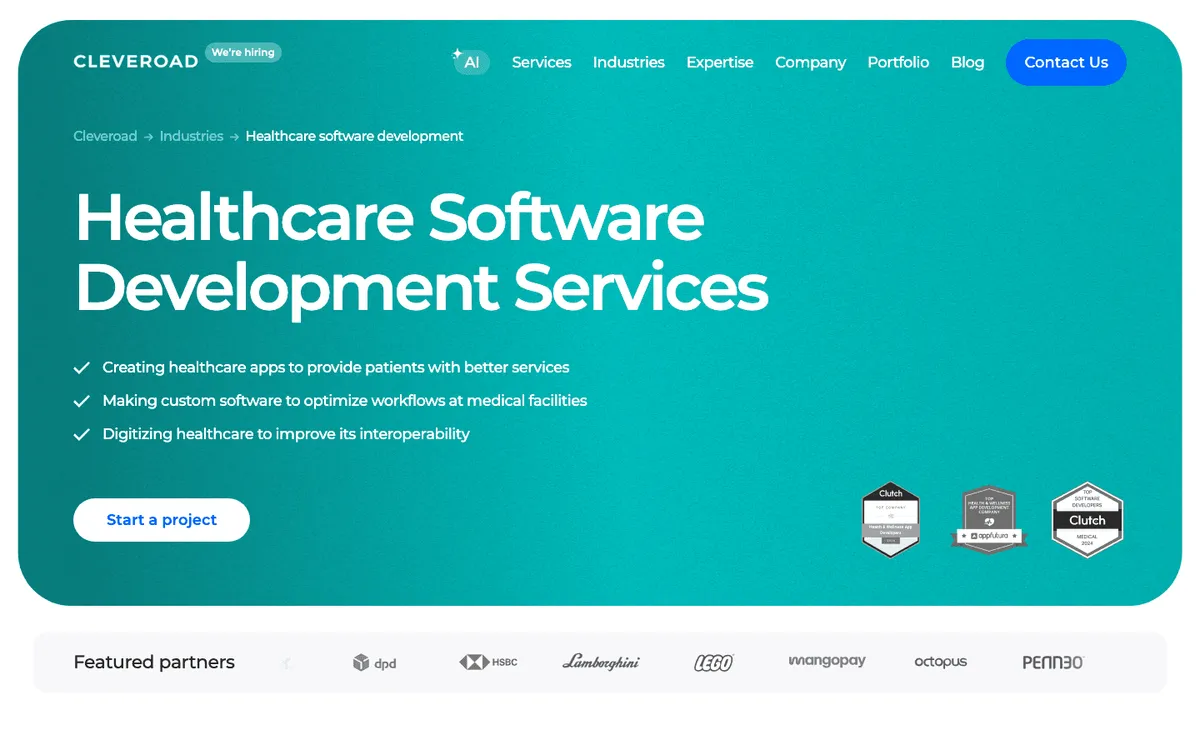 Cleveroad healthcare app development company