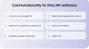 Basic features for CRM software