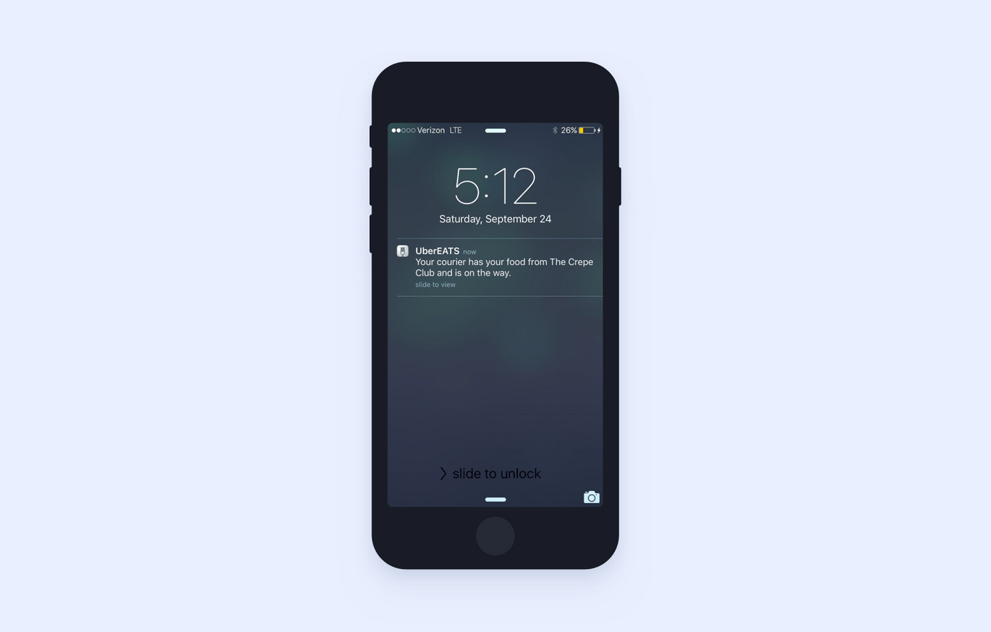 Uber Eats push notifications